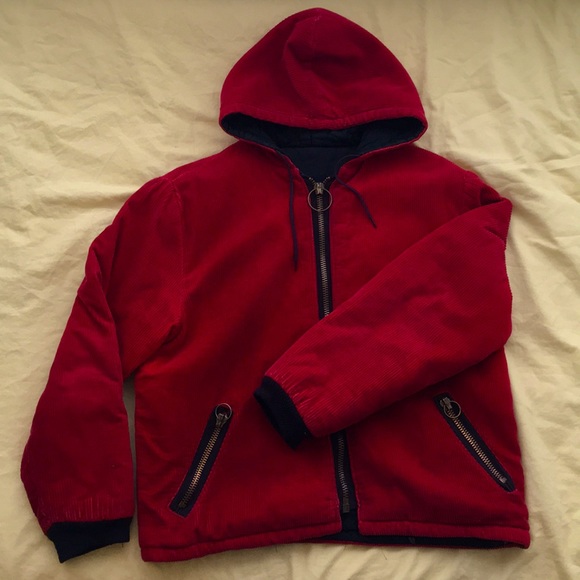 Vintage Red Corduroy Zipper Jacket - Picture 2 of 14